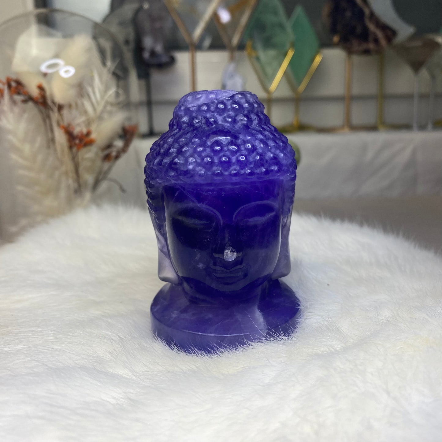 Fluorit Buddah Carving