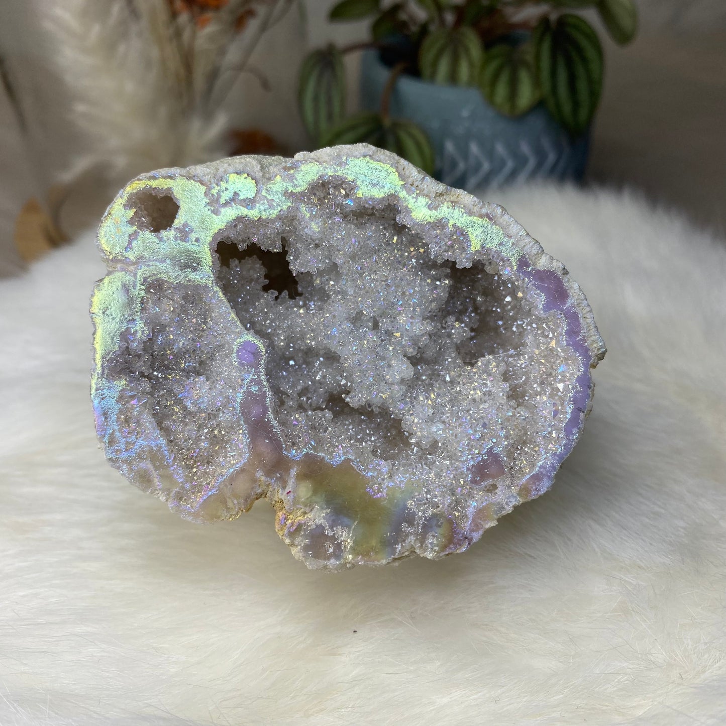 Aura Quarz Geode | Cluster