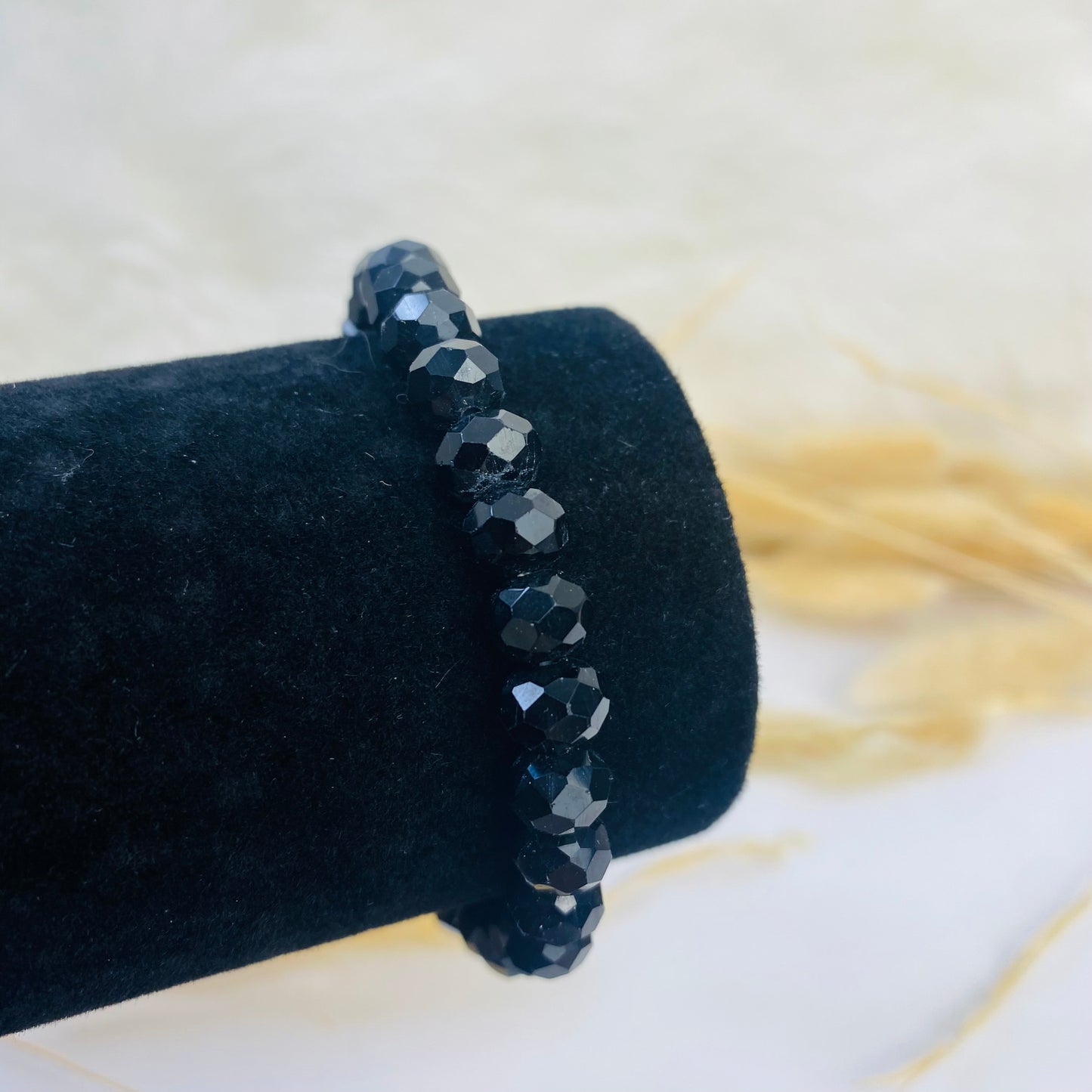 Facettierter Obsidian Armband