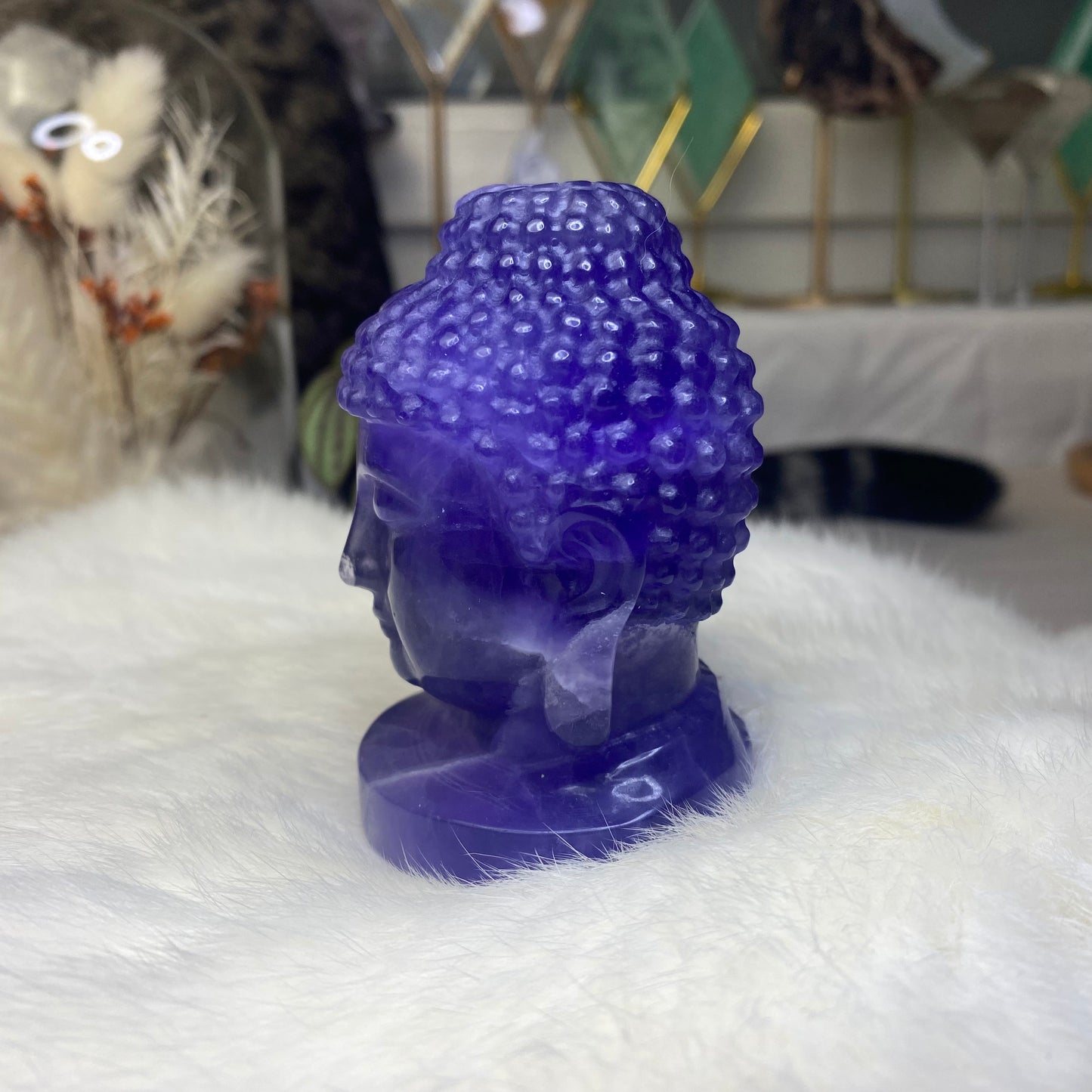 Fluorit Buddah Carving