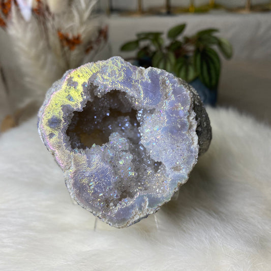 Aura Quarz Geode | Cluster