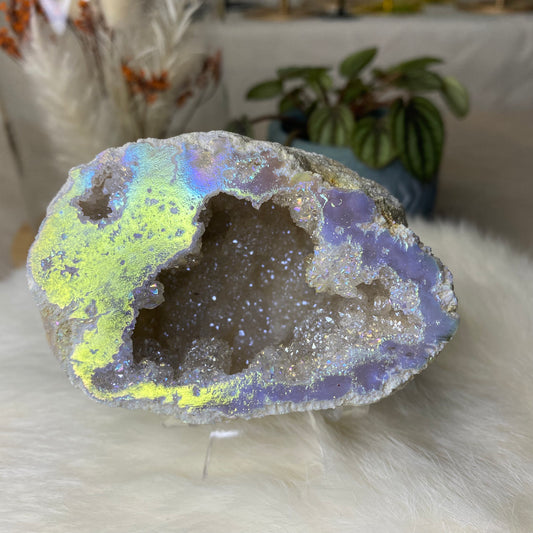 Aura Quarz Geode | Cluster