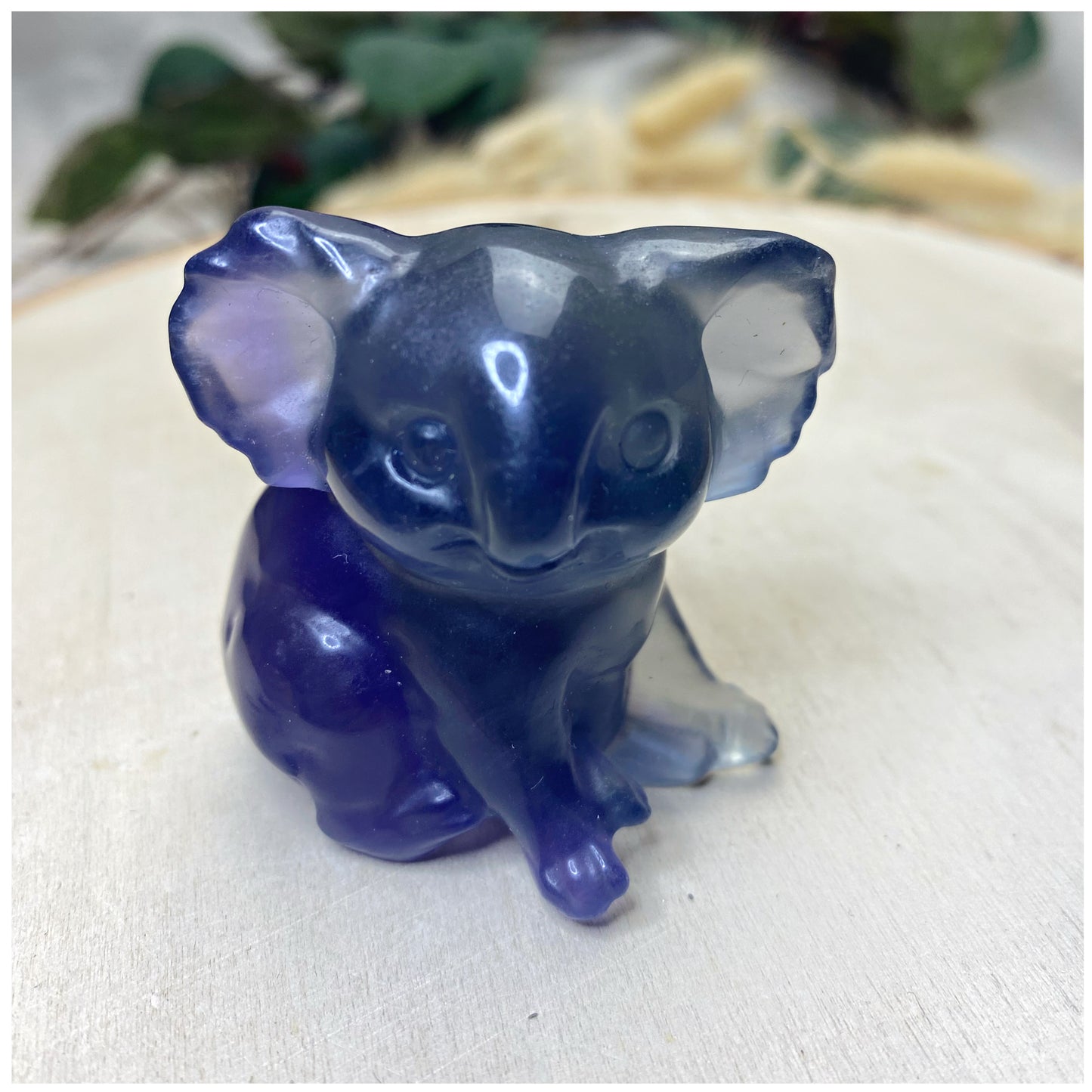 Fluorit Koala Carving